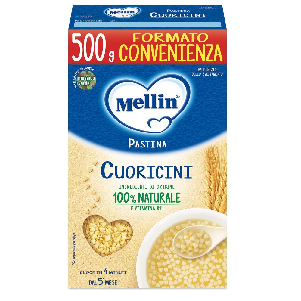 Mellin Pastina Cuoricini 500 g Pappa