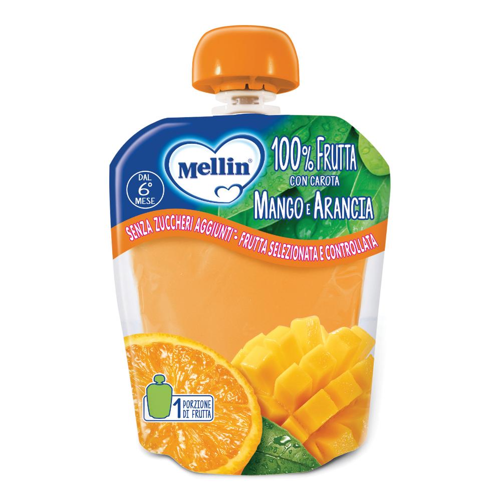 Mellin Pouch Arancia Mango 90G 90 g Sciroppo