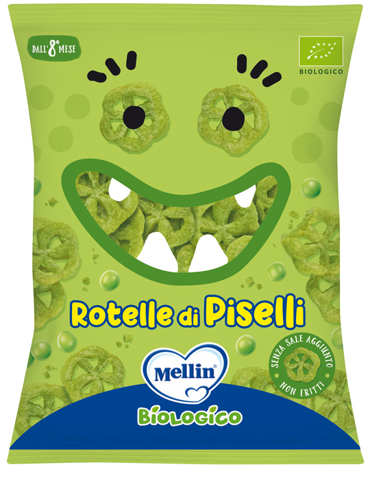 Mellin Snack Rotelle di Piselli Bio 20 g