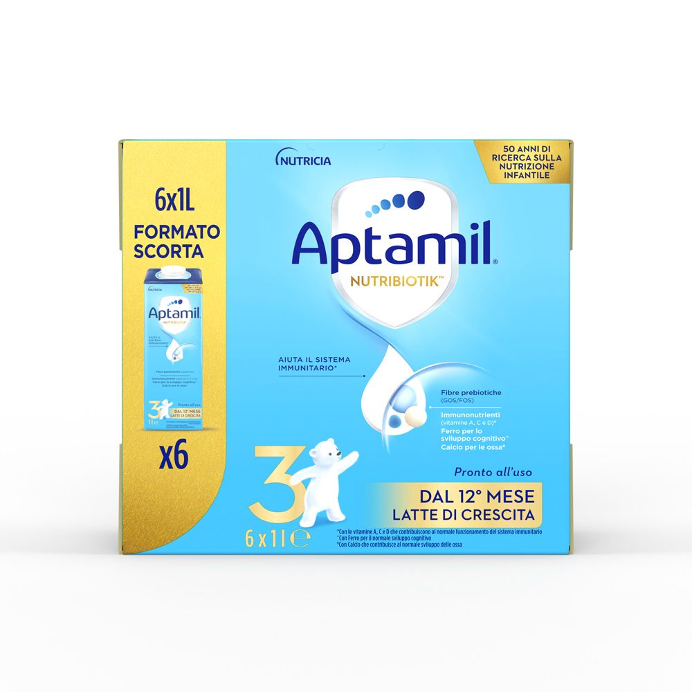Aptamil 3 Latte 6x1000 ml Soluzione orale