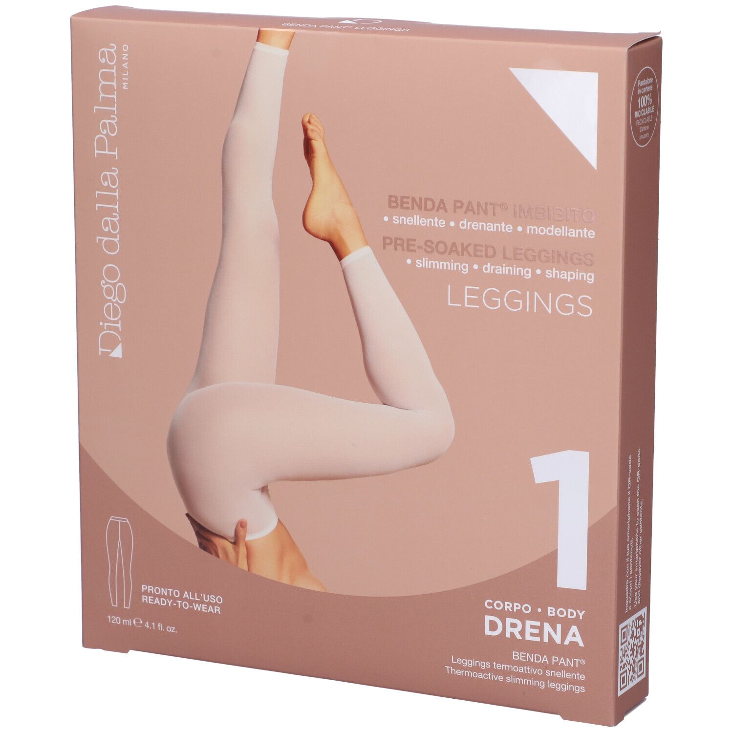 Drena Benda Pant Leggings Snellente Termoattivo 1 Paio