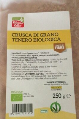 FSC BIOFIBRE+ CRUSCA DI GRANO TENERO BIO AD ALTO CONTENUTO DI FIBRA 250 G — confronto prezzi