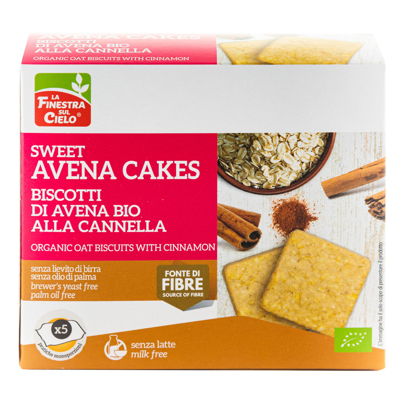 La Finestra Sul Cielo Sweet AvenaCakes Biscotti Di Avena Bio Con Cannella 250 g