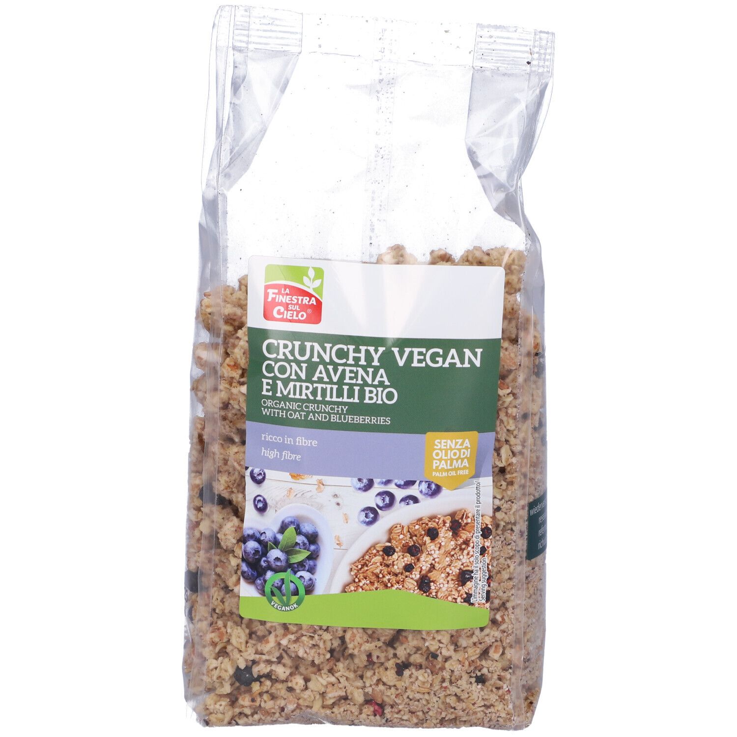La Finestra Sul Cielo Crunchy Vegan con Avena e Mirtilli BIO 375 g Altro