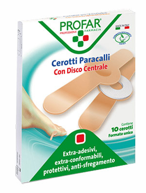Profar Cerotto Paracallo con Disco Centrale Misura 7 x 1,2 cm, 10 Pezzi