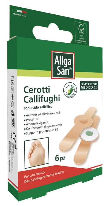 Allga San Cerotti Callifughi con Acido Salicilico 6 pz Cerotto