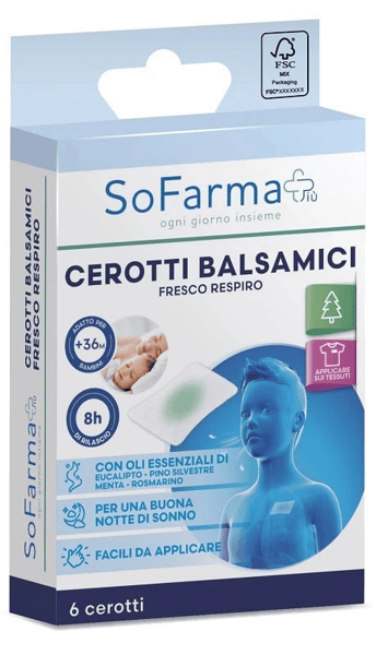 SoFarmaPiù Cerotto Balsamico Sofarmapiu Sollievo Vie Respiratorie 6 Pezzi