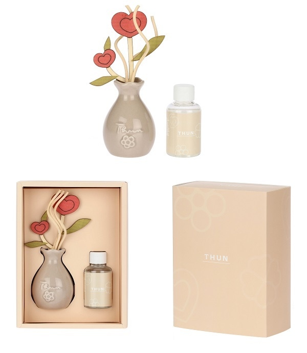 Diffusore con bacchette + refil cuore
