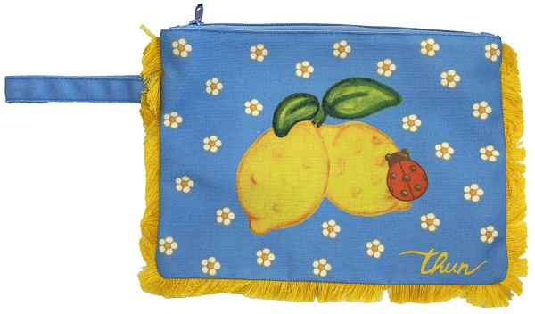 Thun Pochette azzurra con decorazione di limoni e coccinella, 1 pochette — confronto prezzi