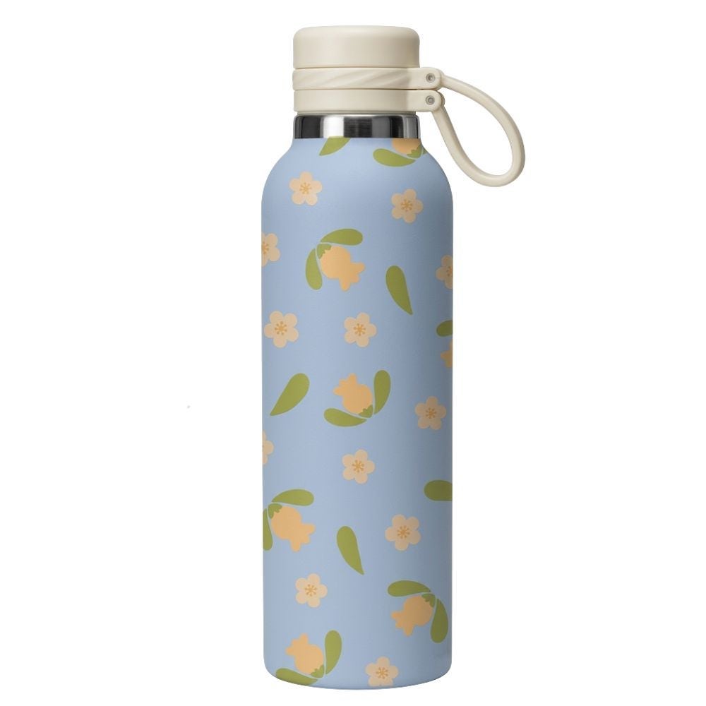 Thun Borraccia blu con motivo floreale, 750 ml