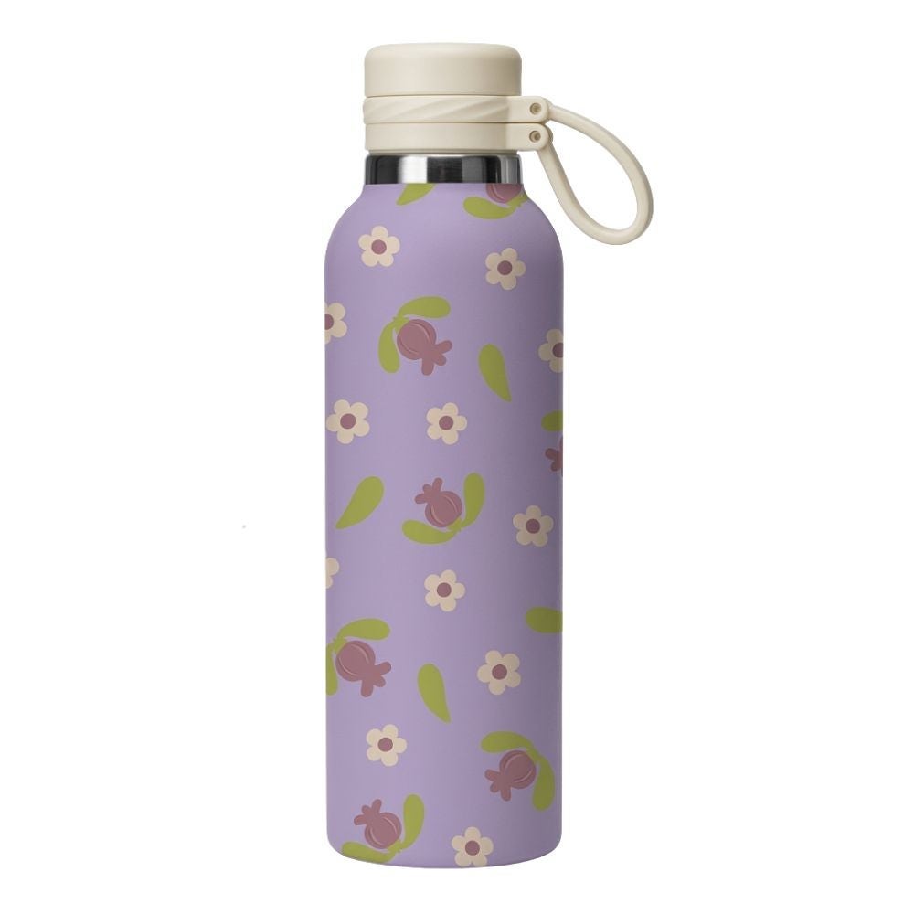 Thun Borraccia lilla con motivo floreale, 750 ml