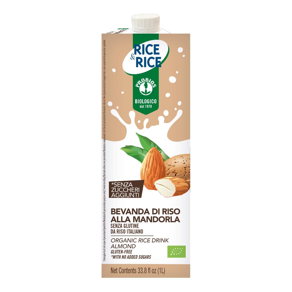 Rice&Rice Drink Bevanda Di Riso Alla Mandorla Biologica Senza Glutine 1 L