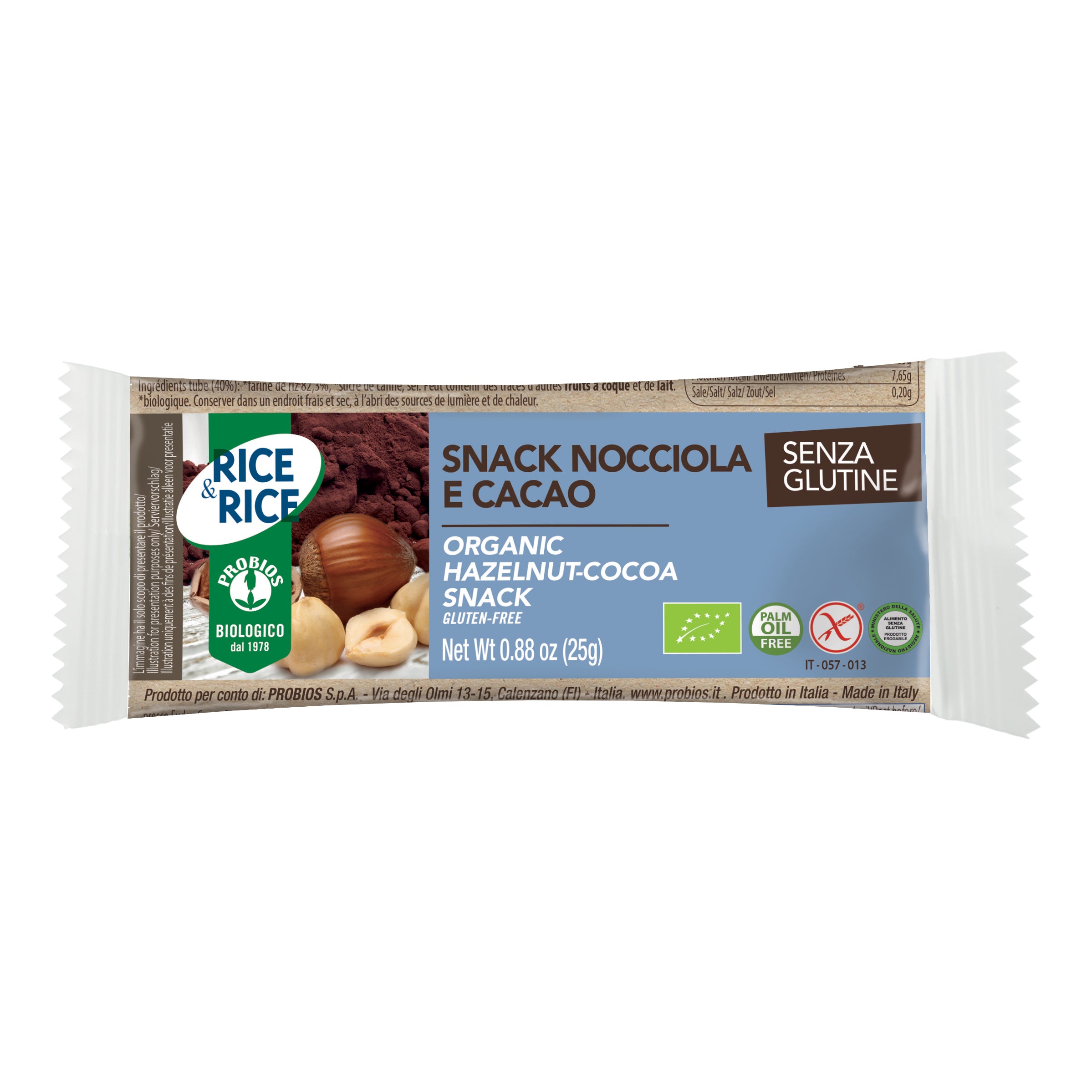 Rice&Rice Snack di Riso alla Nocciola e Cacao Biologico Senza Glutine 25 g — confronto prezzi