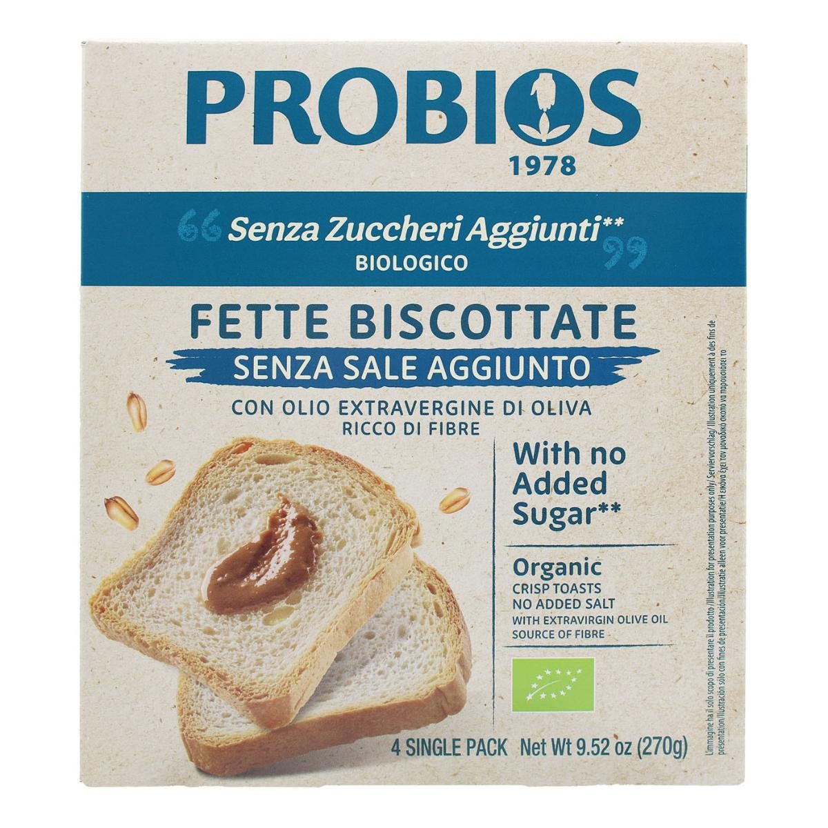 Probios Fette Biscottate Senza Zuccheri 270g