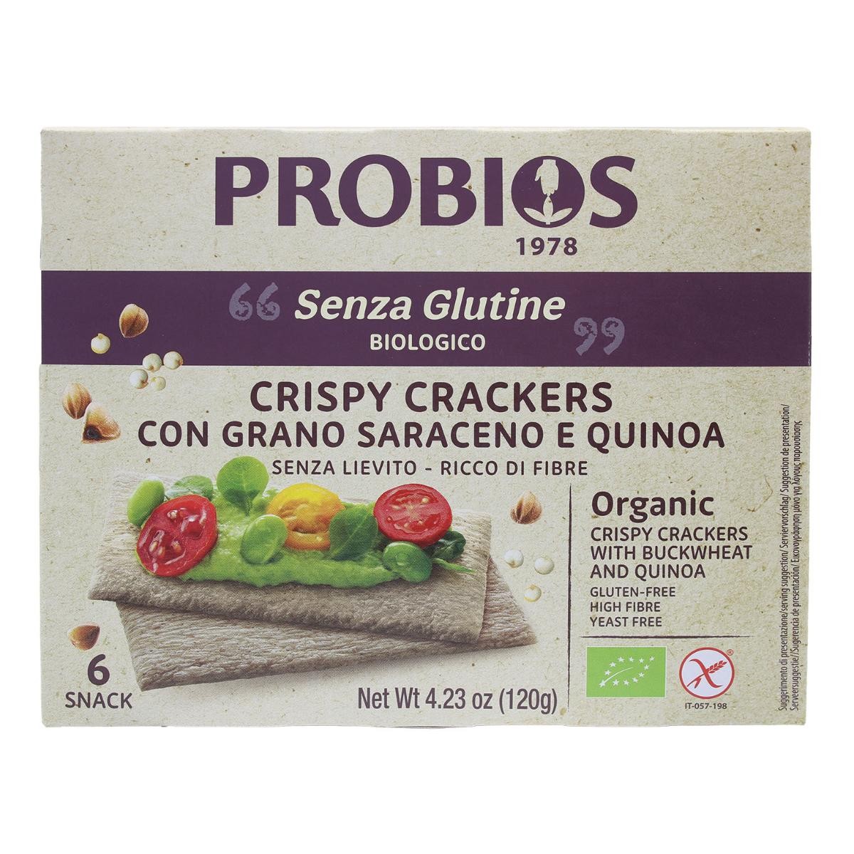 AltriCereali Crispy Crackers Con Grano Saraceno E Quinoa Senza Glutine 120 g — confronto prezzi