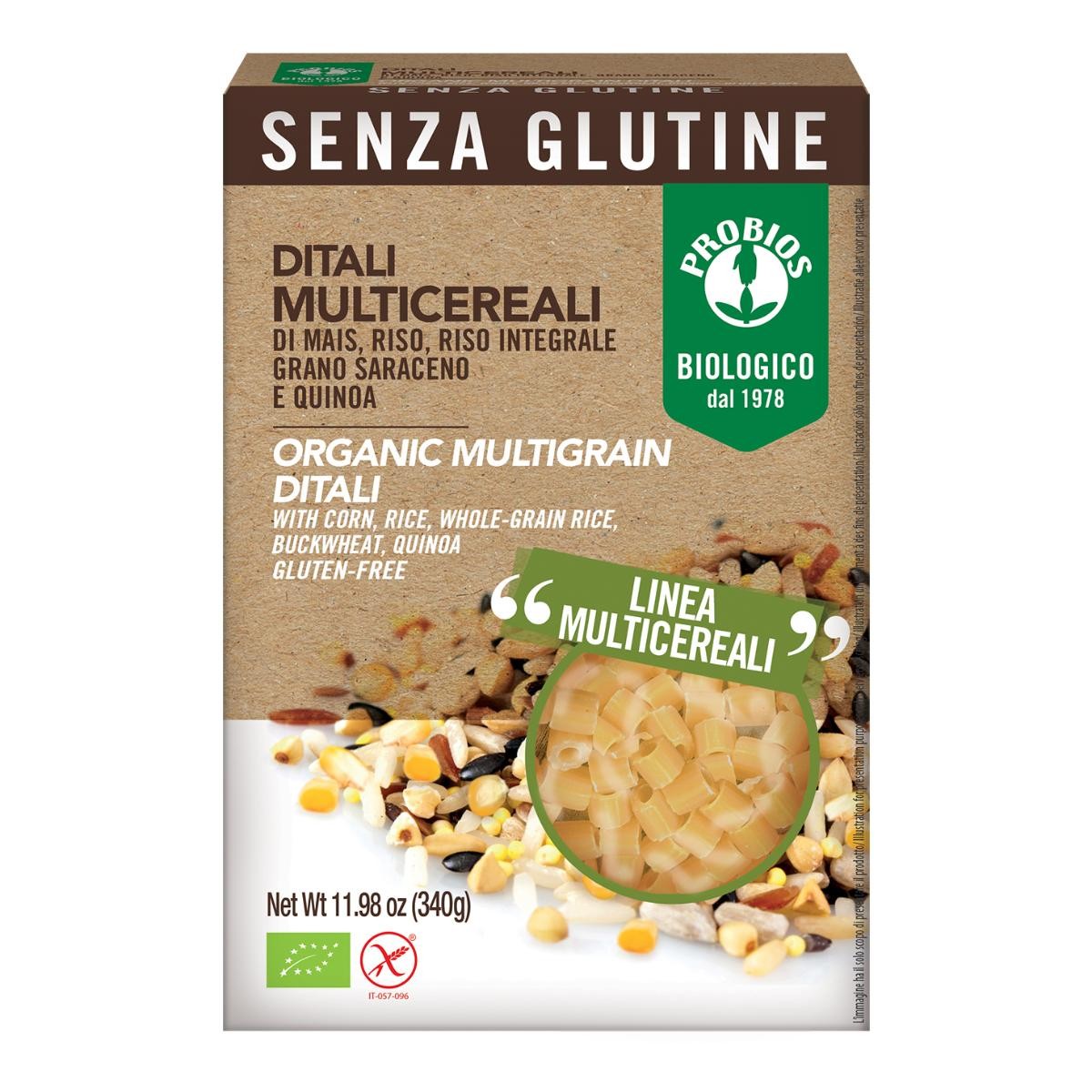 Ditali multicereali senza glutine - Probios 340 g — confronto prezzi