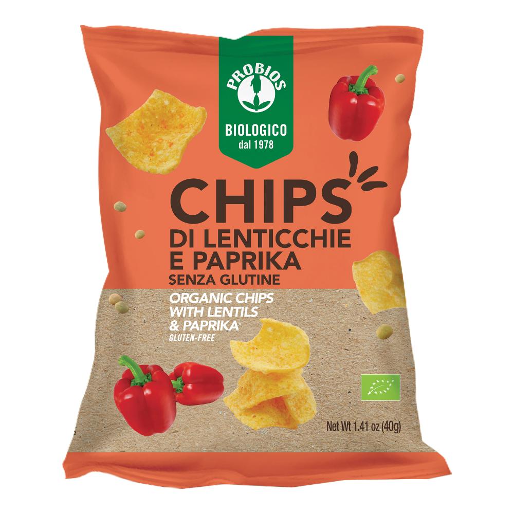 Chips di Lenticchie e Paprika Senza Glutine - Probios 40 g — confronto prezzi