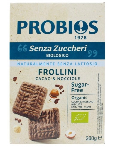 Frollini cacao/nocciole senza zucchero 200 g