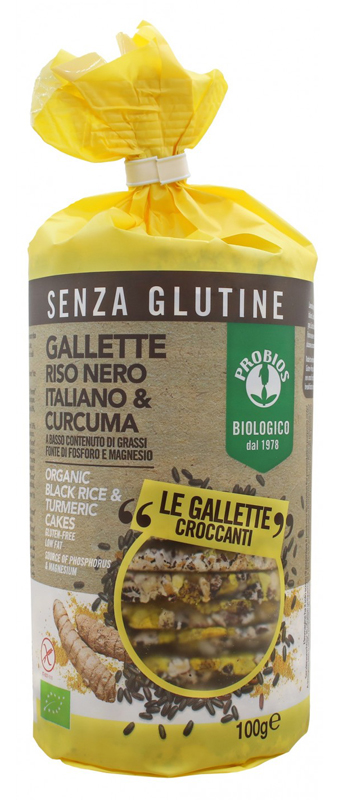 Probios gallette riso nero/curcuma 100 g — confronto prezzi
