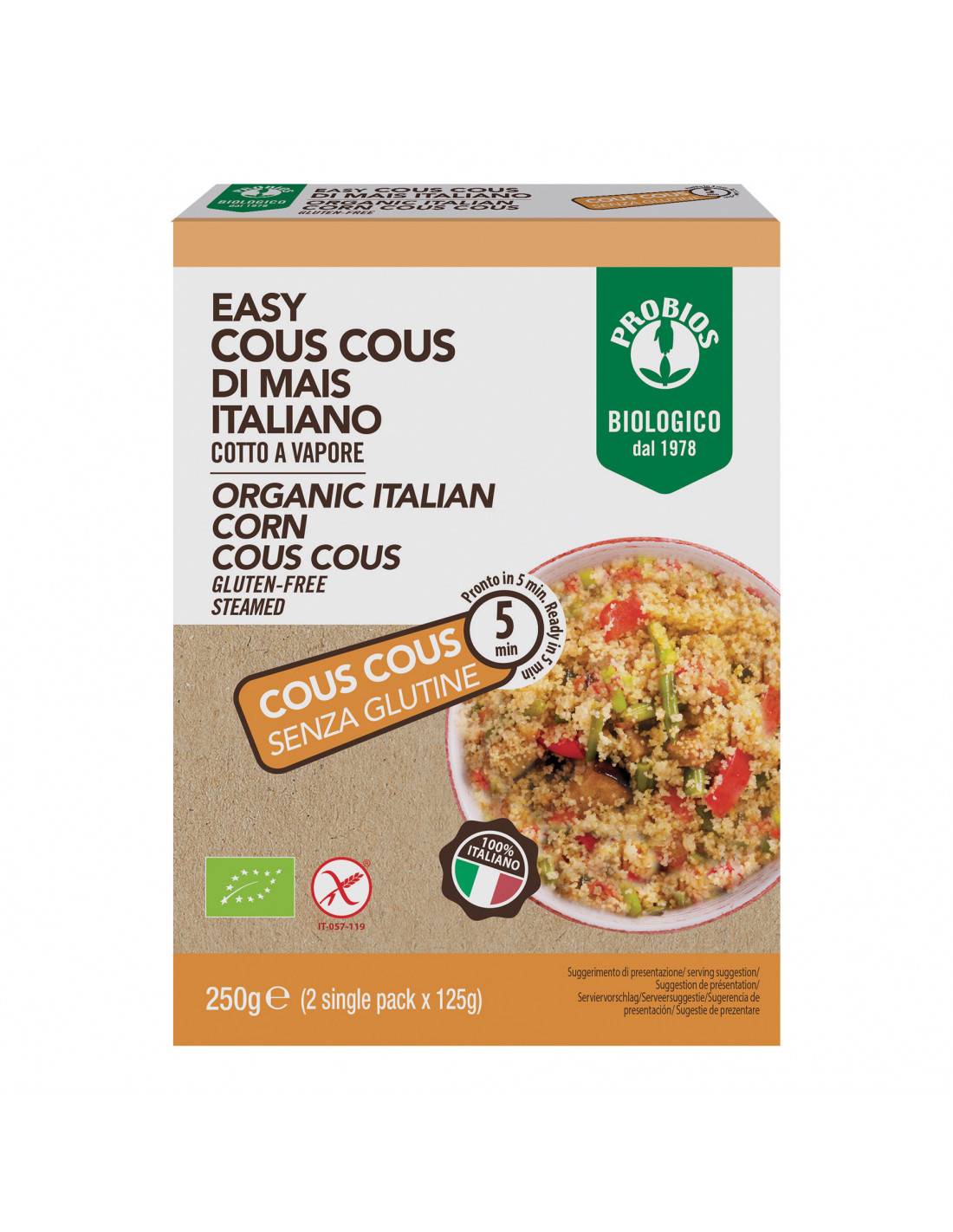 Probios easy cous cous di mais 2x125 g