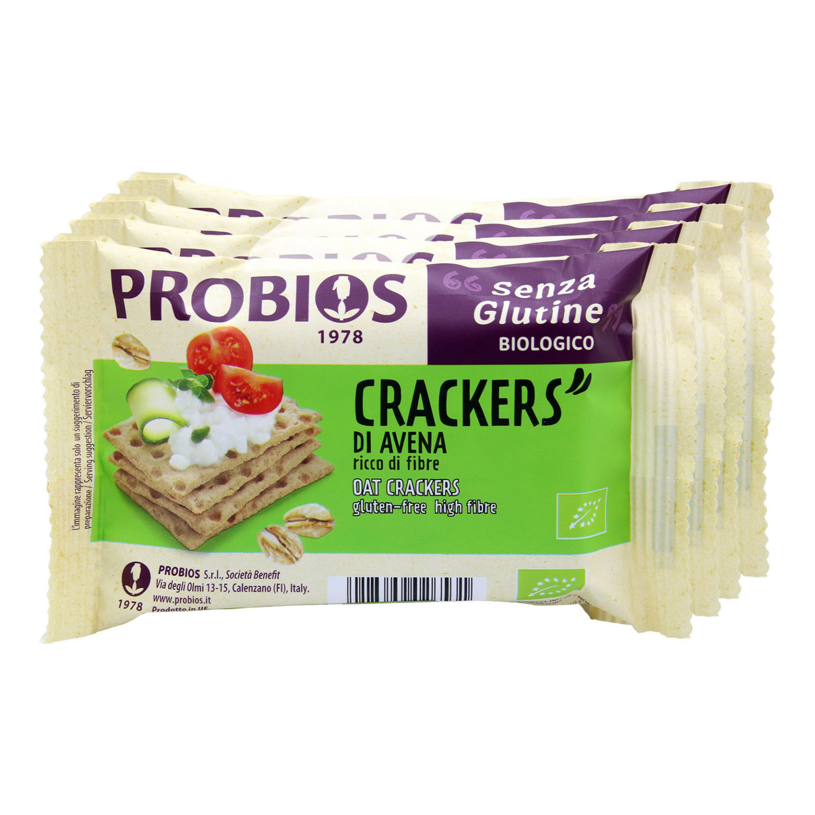 Probios bio crackers avena con fiocchi di avena 4 x 35 g