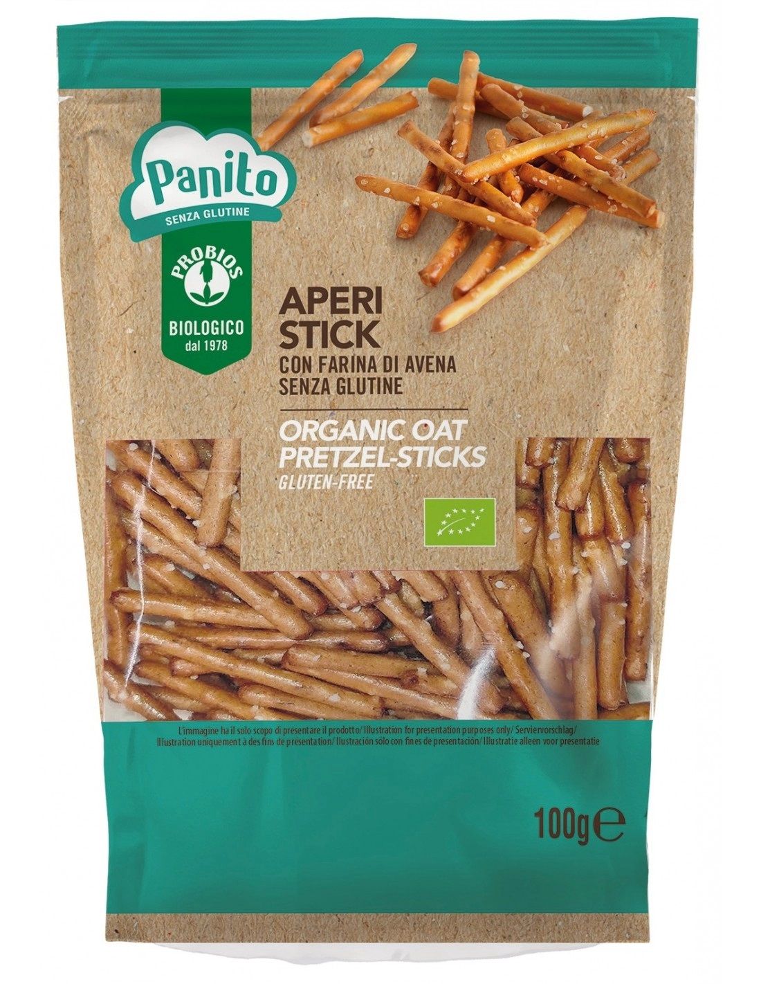 Probios Bio Aperi Stick 100 g - sticks salati biologici croccanti per aperitivo
