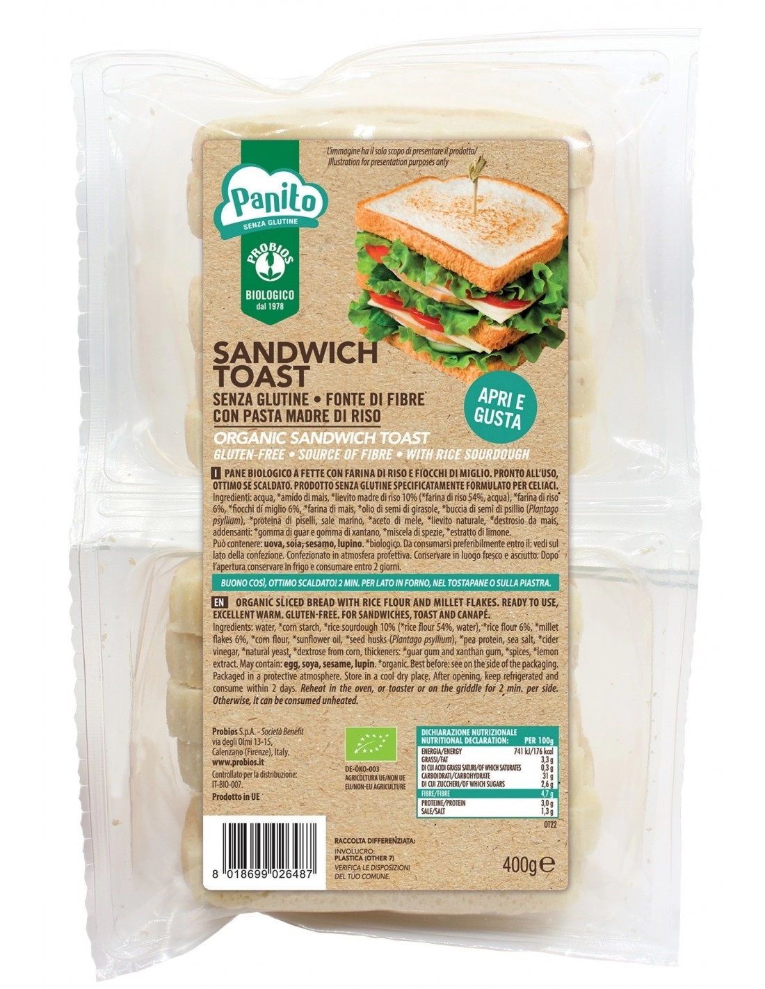 PROBIOS PANE SANDWICH TOAST