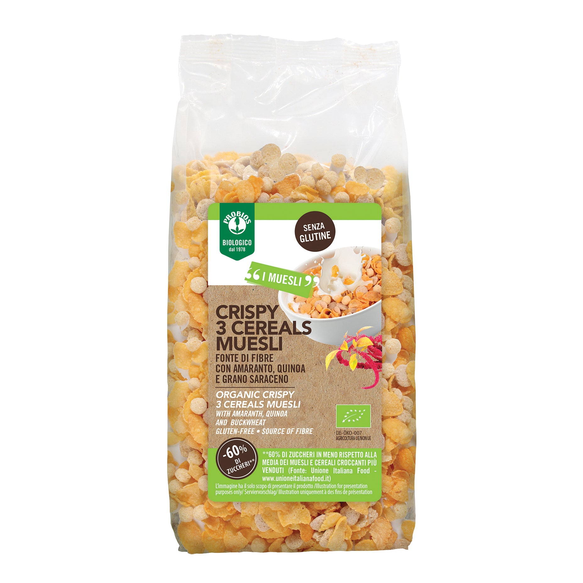 Crispy 3 Cereals Muesli Senza Glutine - Probios 220 g