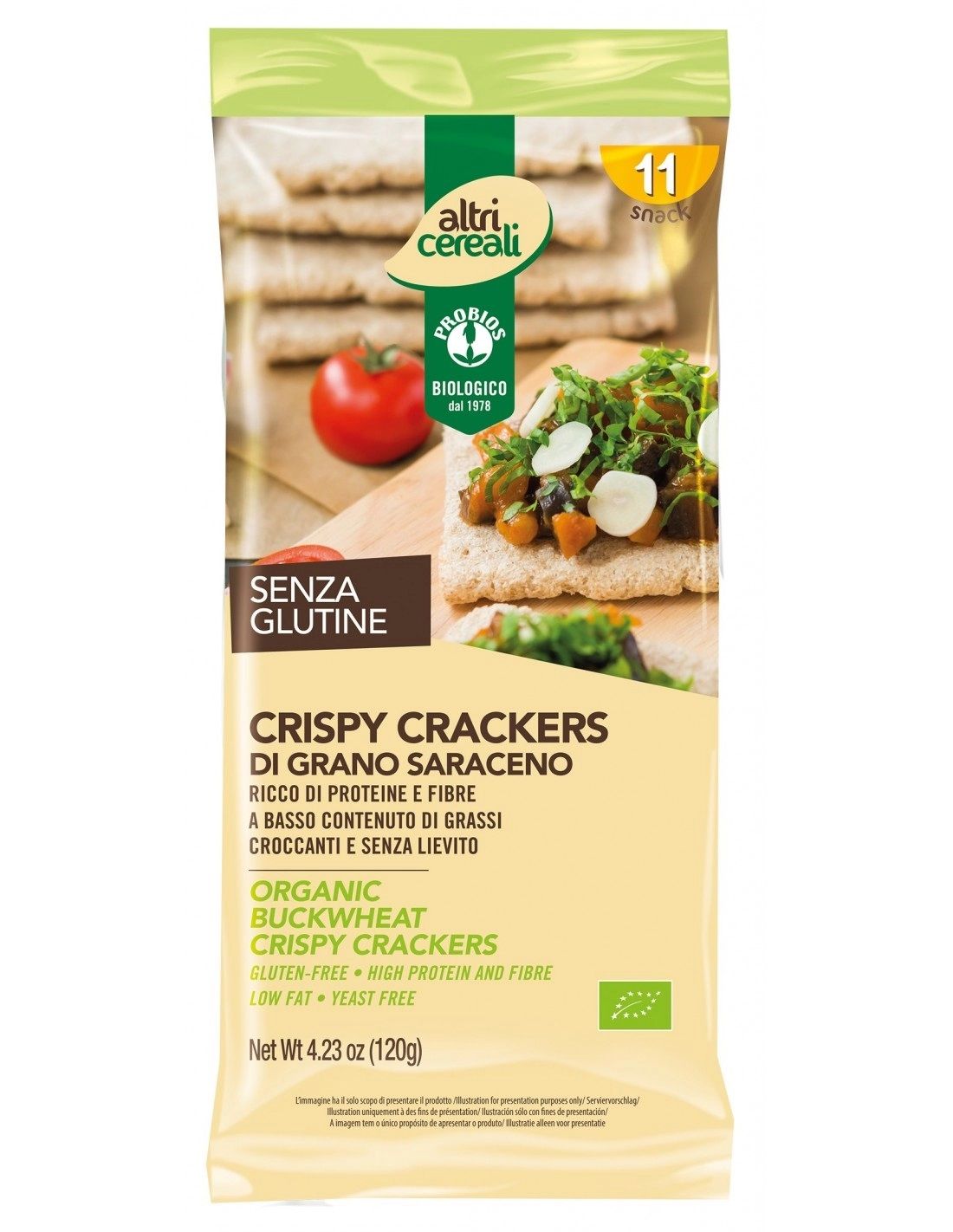 Probios crispy crackers grano saraceno 120 g — confronto prezzi