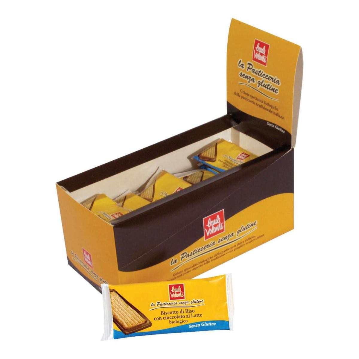 Cioccolato al latte con biscotto di riso linea frollini senza glutine 23 g
