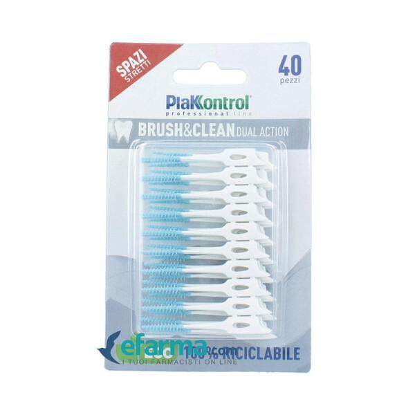 Plakkontrol Brush & Clean Scovolini Monouso Gomma Spazi Stretti 40 Pezzi Metal Free Anti-Placca