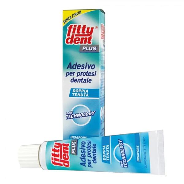 Fittydent Plus Pasta Adesiva per Protesi Dentali Tenuta 12 Ore Tubo da 40 G