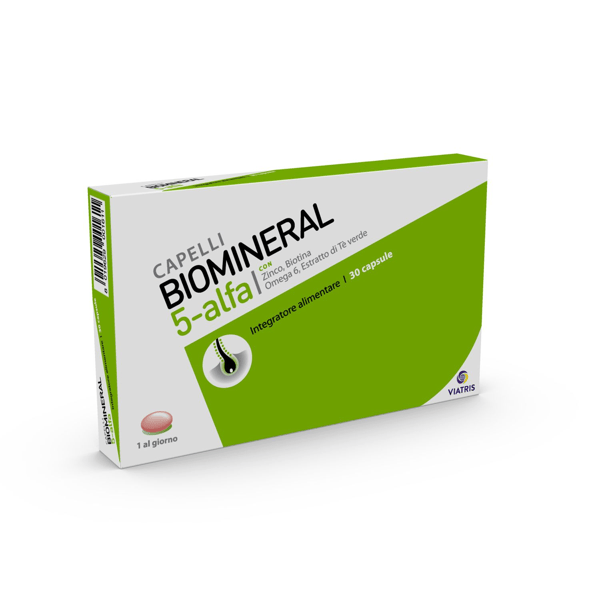 Biomineral 5-Alfa Integratore Capelli 30 Capsule