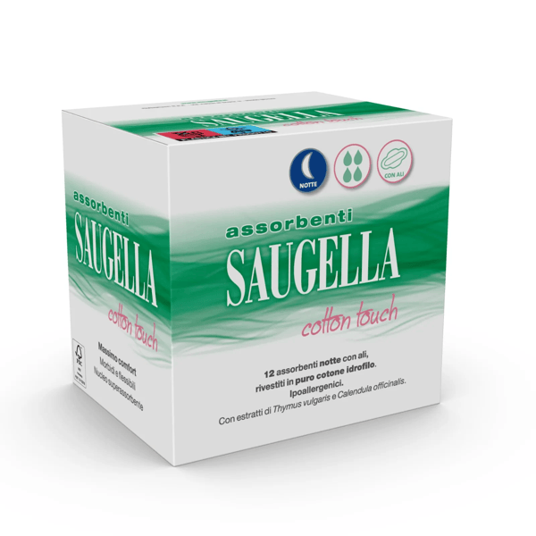 Saugella Cotton Touch Assorbenti Notte PROMO 12 Pezzi