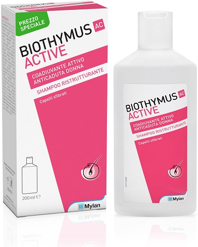 BIOTHYMUS AC ACTIVE COADIUVANTE ATTIVO ANTICADUTA DONNA SHAMPOO RISTRUTTURANTE Capelli sfibrati