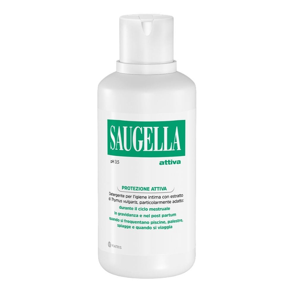 Saugella Attiva Detergente Intimo pH 3.5 con Estratto di Timo 750 ml