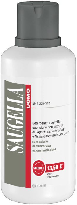SAUGELLA UOMO DETERGENTE 500 mL igiene intima maschile