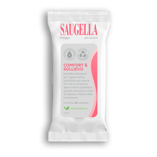 Saugella Poligyn Salviette Intime Detergenti 15 Pezzi