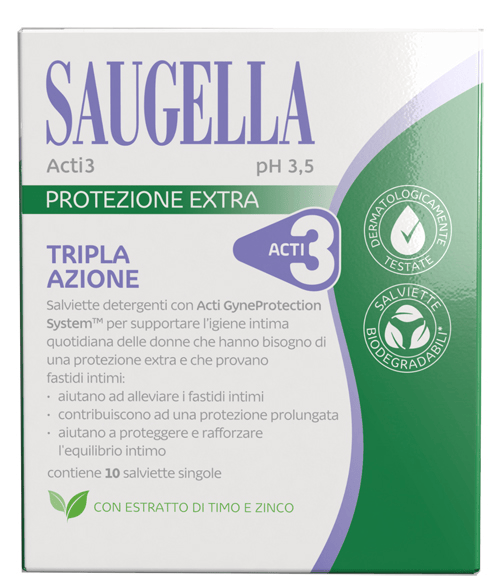Saugella Acti3 Salviettine Intime Detergenti 10 Pezzi — confronto prezzi