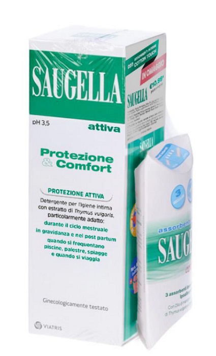 Saugella Bundle Protezione E Comfort Detergente Intimo + Assorbenti Interni