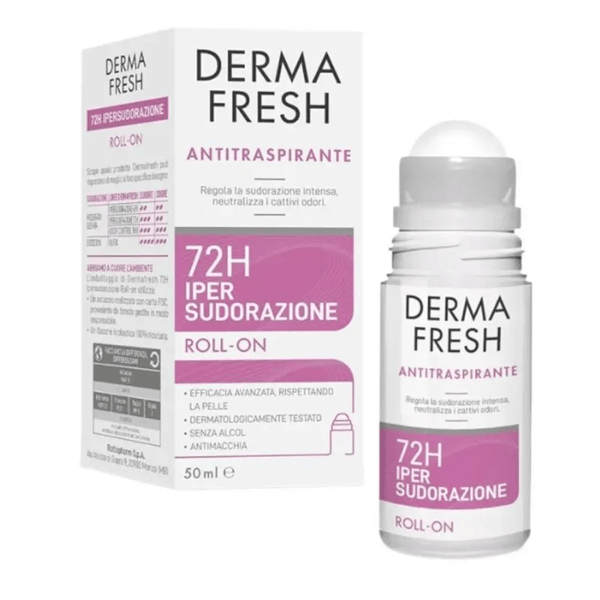 Dermafresh 72H Roll On 50 ml Deodorante per Ipersudorazione Senza Alcool — confronto prezzi