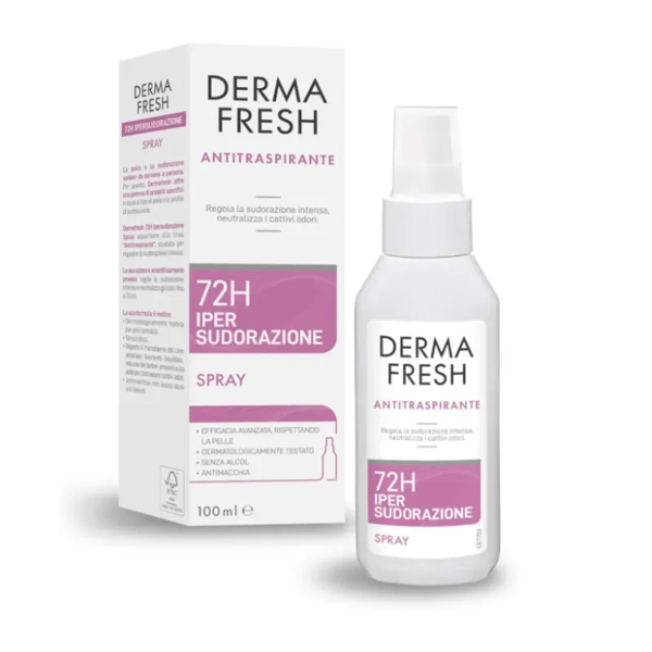Dermafresh 72H 100 ml Deodorante Per Ipersudorazione Spray Max Protezione