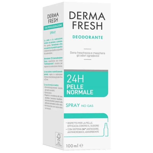 Dermafresh 24H Deodorante Spray Antitraspirante 100 ml Protezione 24 Ore