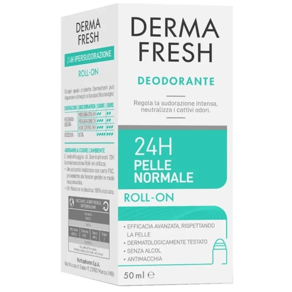 Dermafresh 24H Deodorante Roll On Antitranspirante 50 ml per Pelle Normale — confronto prezzi