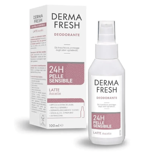 Dermafresh 24H Latte Idratante per Pelle Sensibile 100 ml Anti-Odore