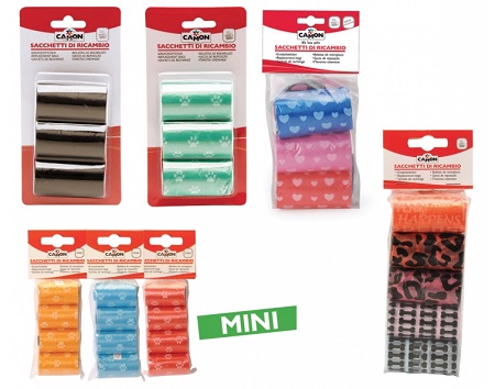 Camon Cane Sacchetti Igienici Cf. (3X20 Pezzi) Colorati