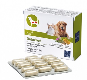 Camon Detoxivet - Alimento complementare cani e gatti per il fegato e i reni, 60 compresse