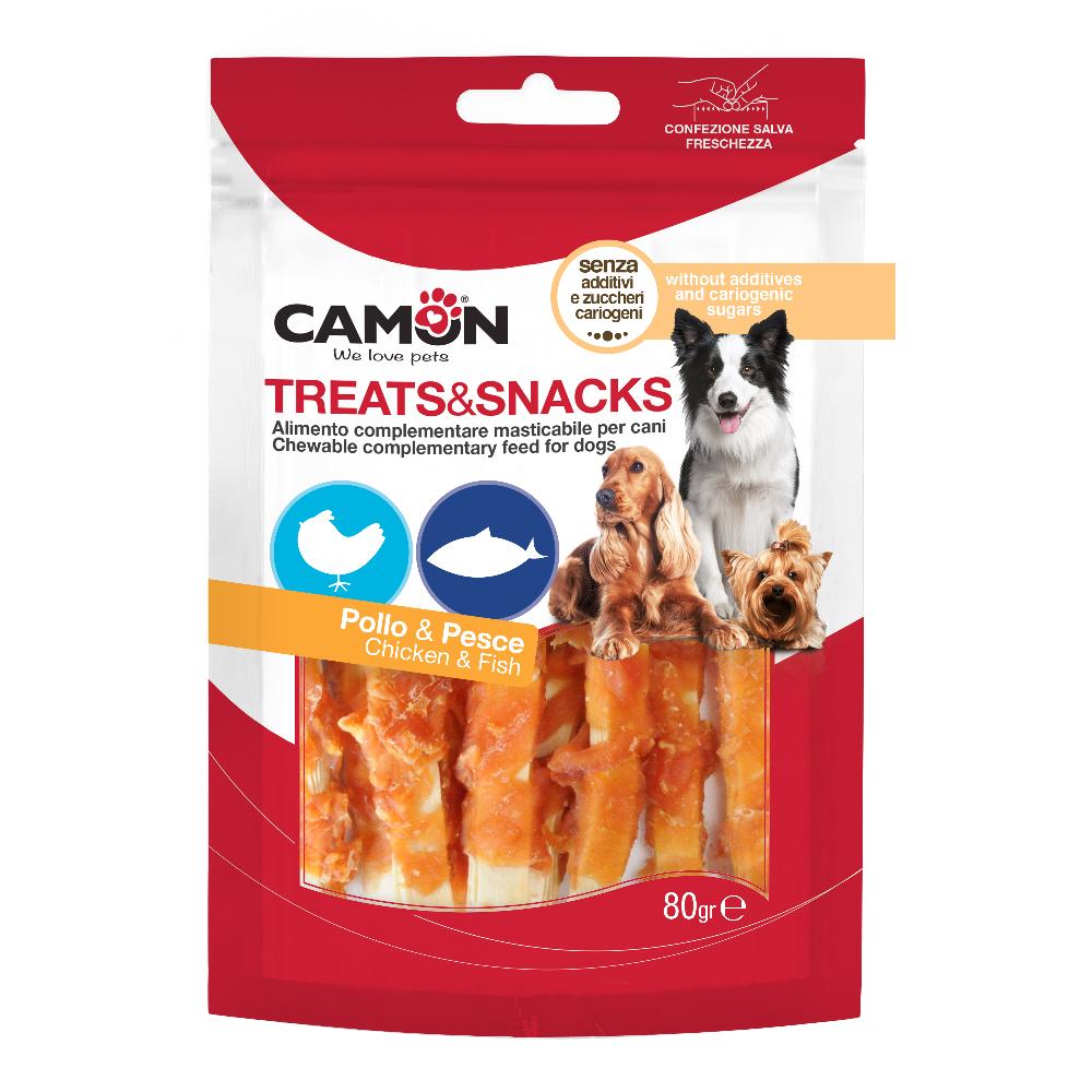 CAMON CANE SNACK TREATS INVOLTINI POLLO PESCE 80GR — confronto prezzi
