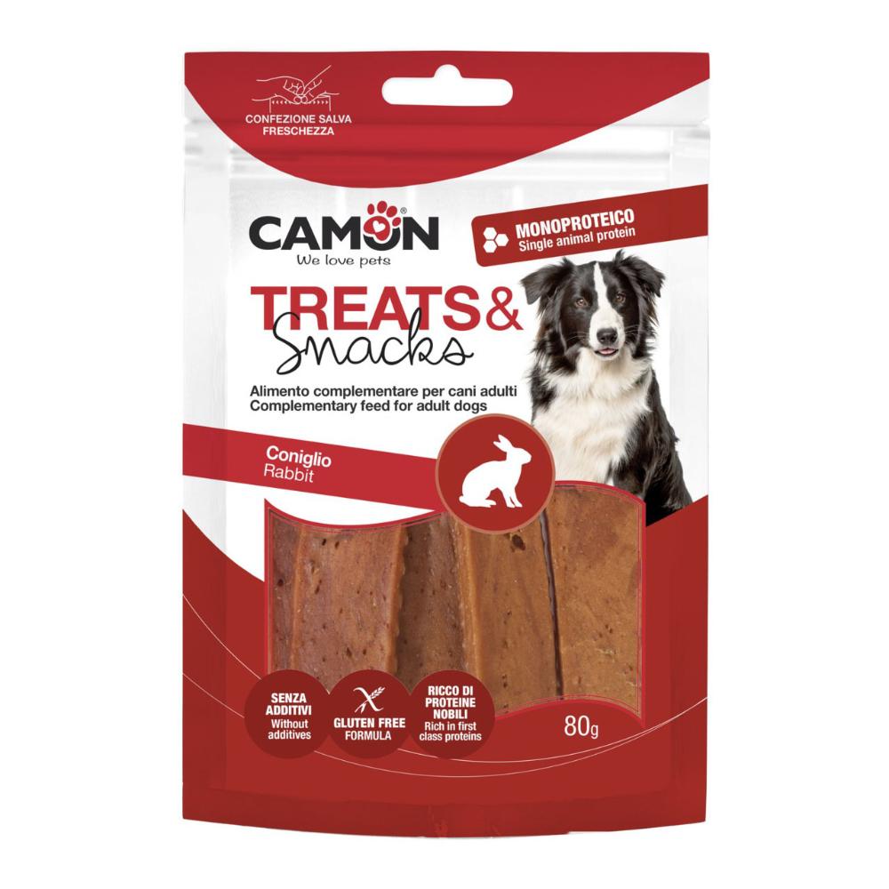 CAMON CANE SNACK TREATS STRIPS CONIGLIO 80GR — confronto prezzi