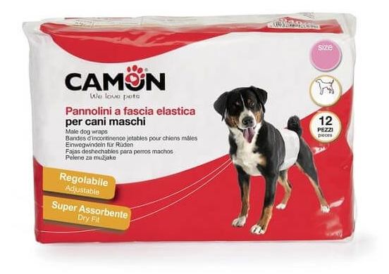 Camon Pannolini a fascia per cani maschi Misura 1 12 Pannolini